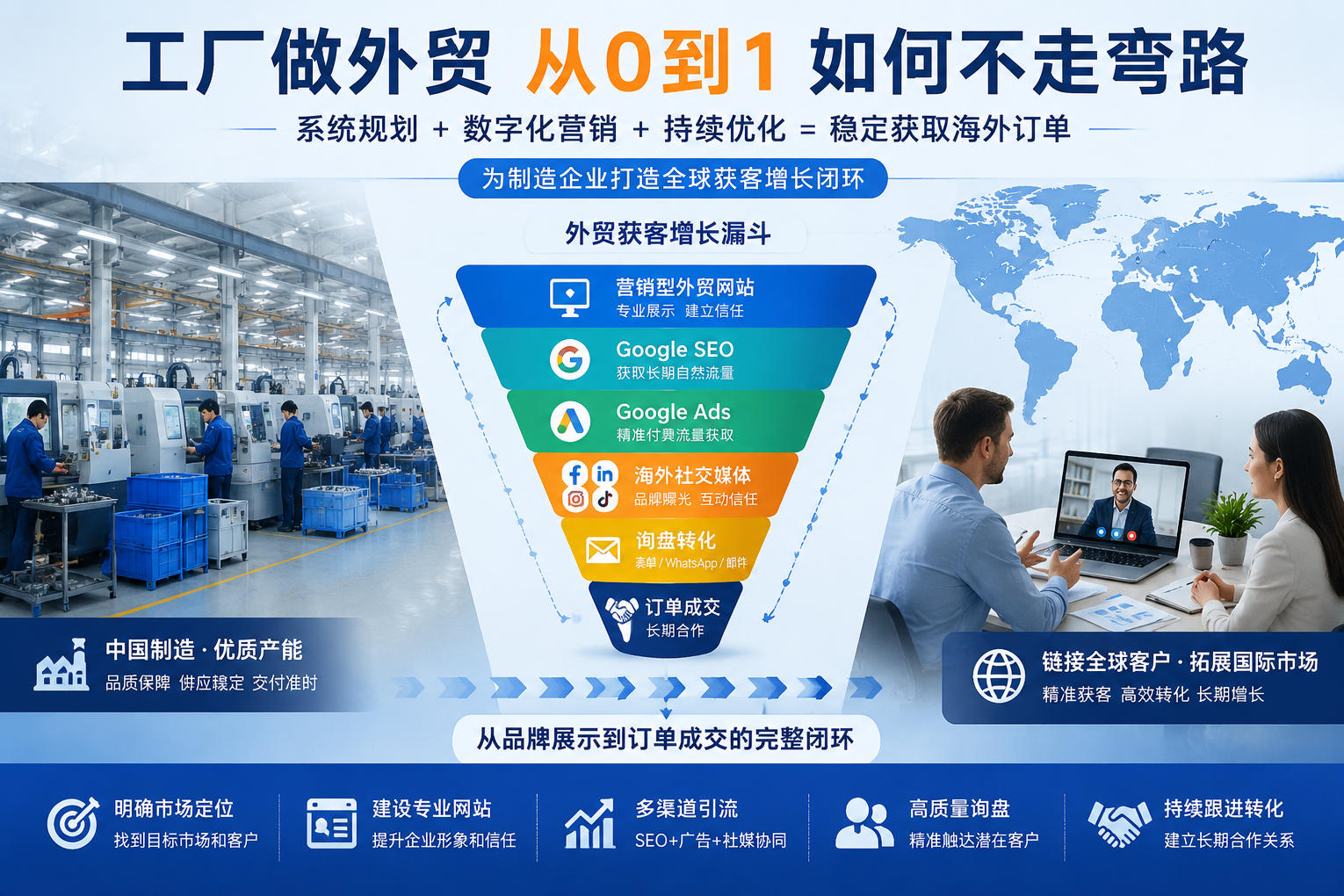 工厂做外贸从0到1完整流程和解决方案